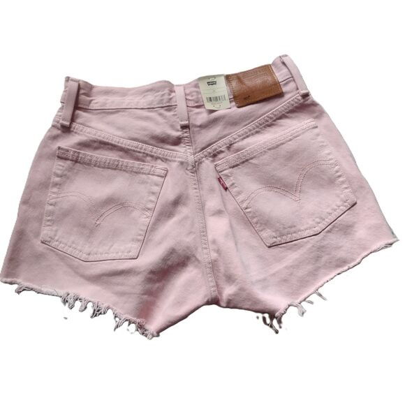 Levi's Women's W26 (Size 2) Pink 501 High Rise Cut Off Shorts - NWT - Picture 2 of 13